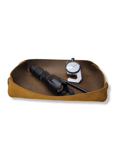 Leather Catch All Valet Tray