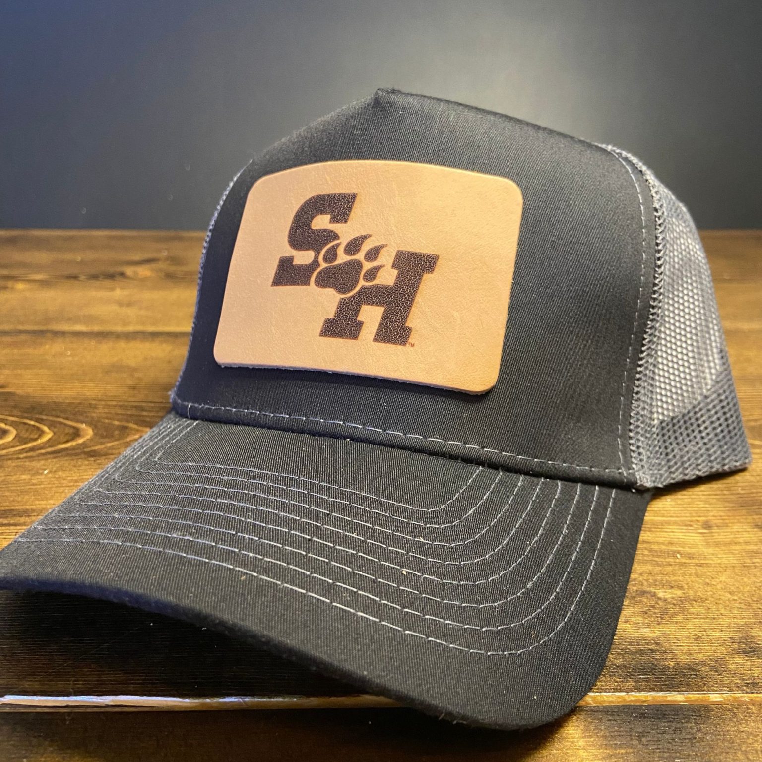 sam-houston-state-university-black-trucker-hat-oxbow-leather