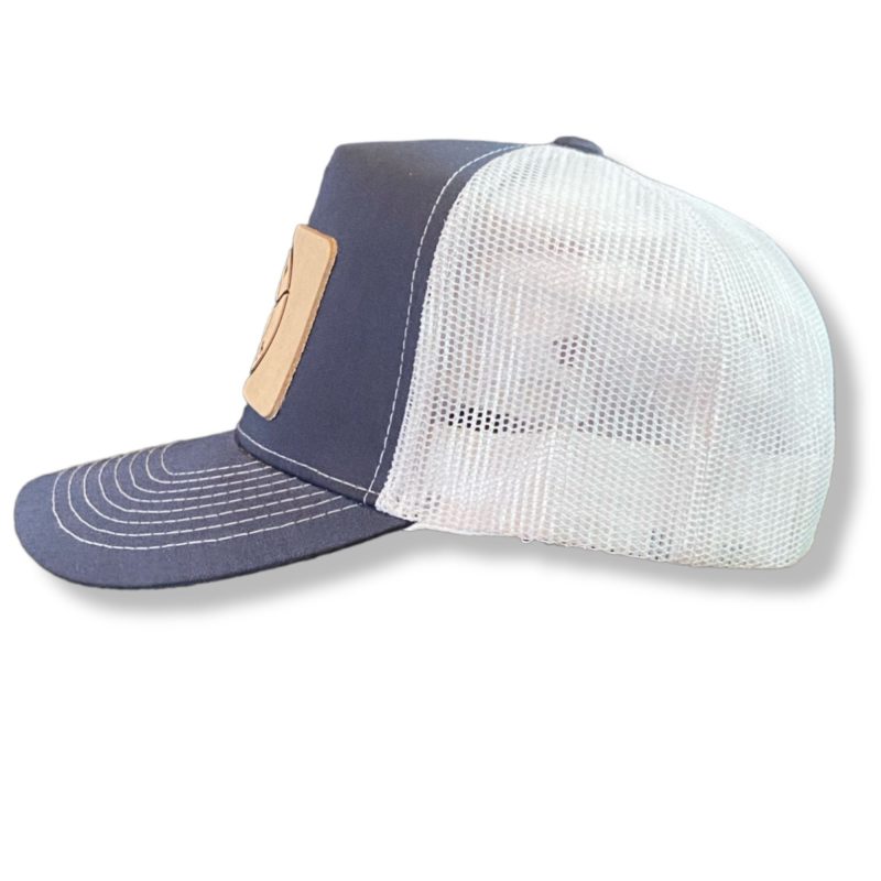 NCAA Collegiate Custom Embroidered Trucker Hat - Charcoal/White Snapback, Richardson Brand, University Patch - View #13